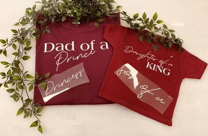 Picture of 'Dad of a Prince' and 'Dad of a Princess' T-Shirt Sets