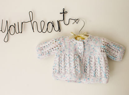Picture of Newborn Hand Knitted Cardigan- Blue