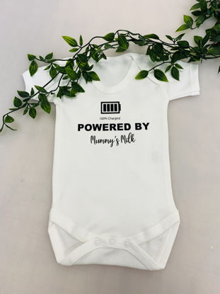 Picture of 'Powered By Mummy's Milk' Baby Vest/T-Shirt