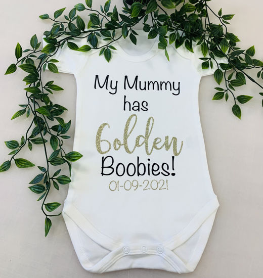 Picture of Personalised Breastfeeding Milestone Baby Vests/T-Shirts