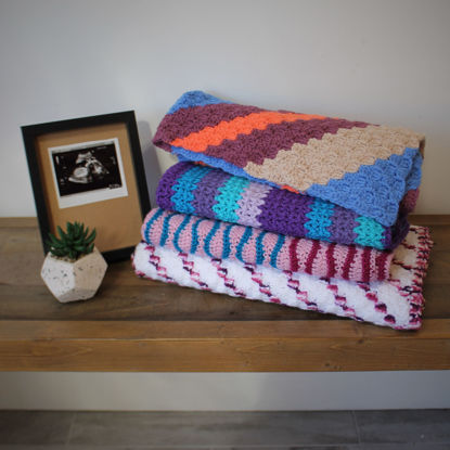 Picture of Handmade Purple Baby Blankets