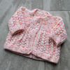 Picture of Newborn Hand Knitted Cardigan- Coral