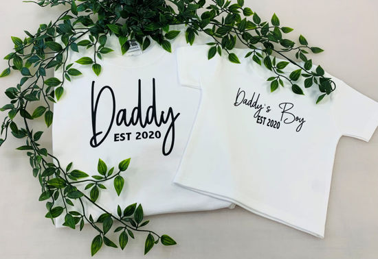 Picture of 'Daddy EST' and 'Daddy's Boy EST' T-Shirt Sets