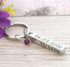 Picture of Baby Birth Details Keyring With Birthstone Crystal